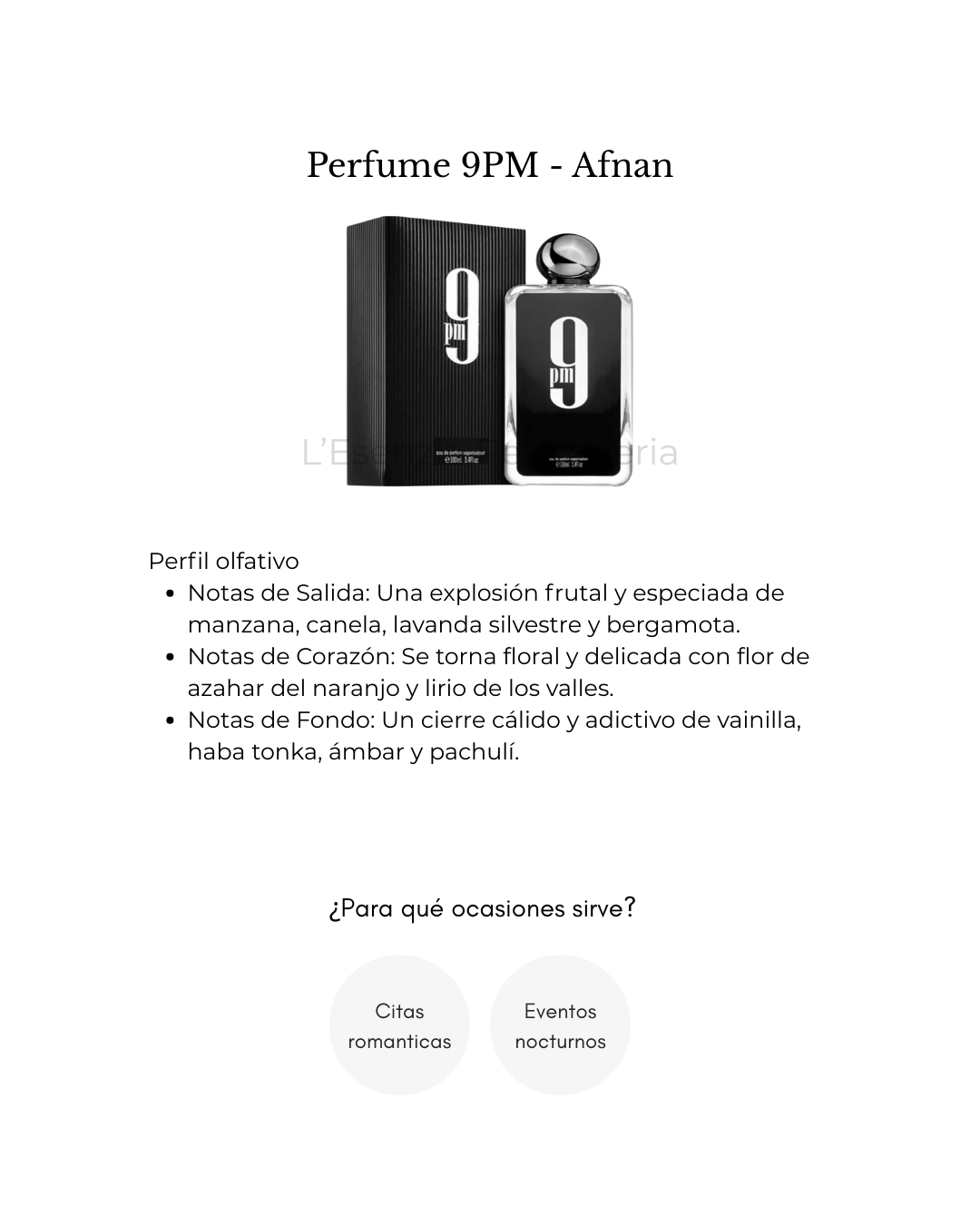 Perfume 9PM - Afnan