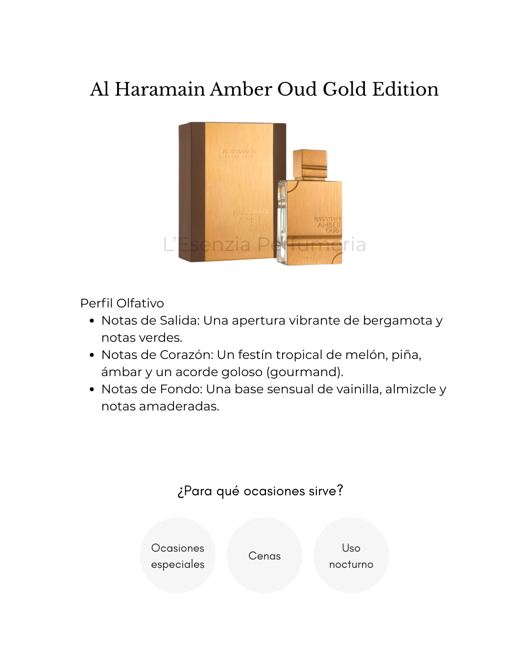 Al Haramain Amber Oud Gold Edition Unisex