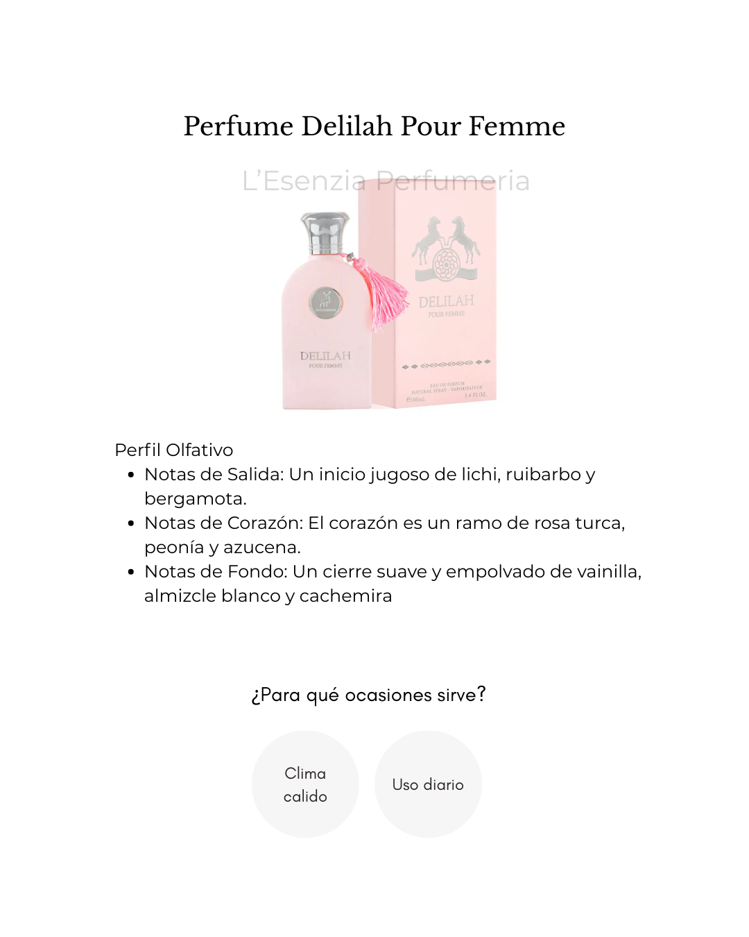 Perfume Delilah Pour Femme