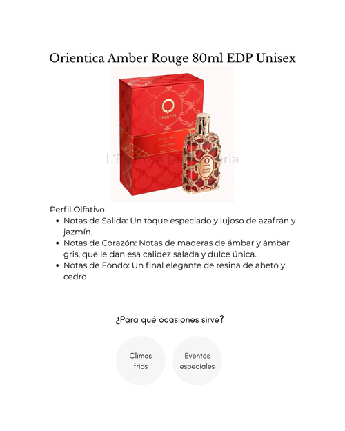 Orientica Amber Rouge 80ml EDP Unisex