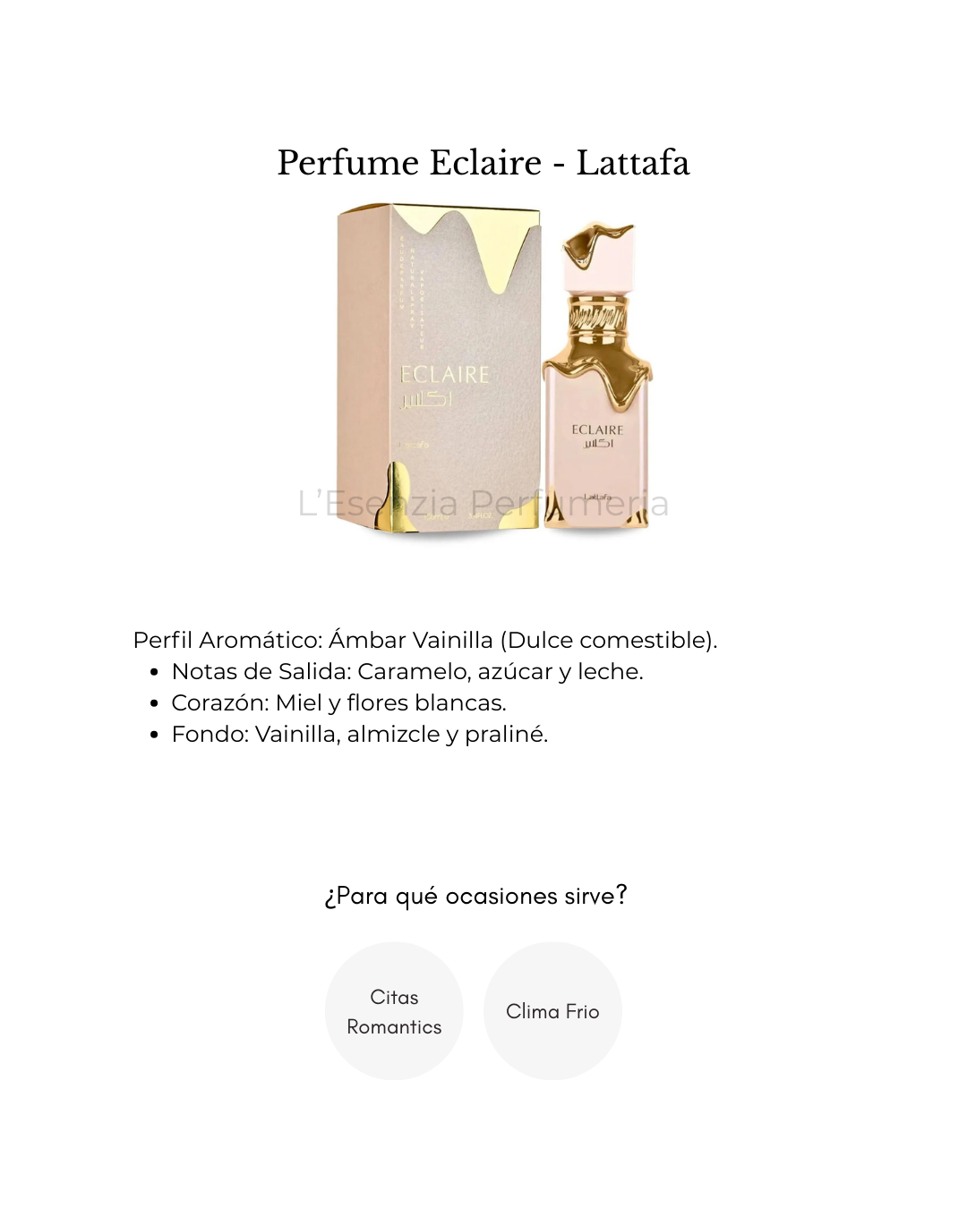 Perfume Eclaire Lattafa