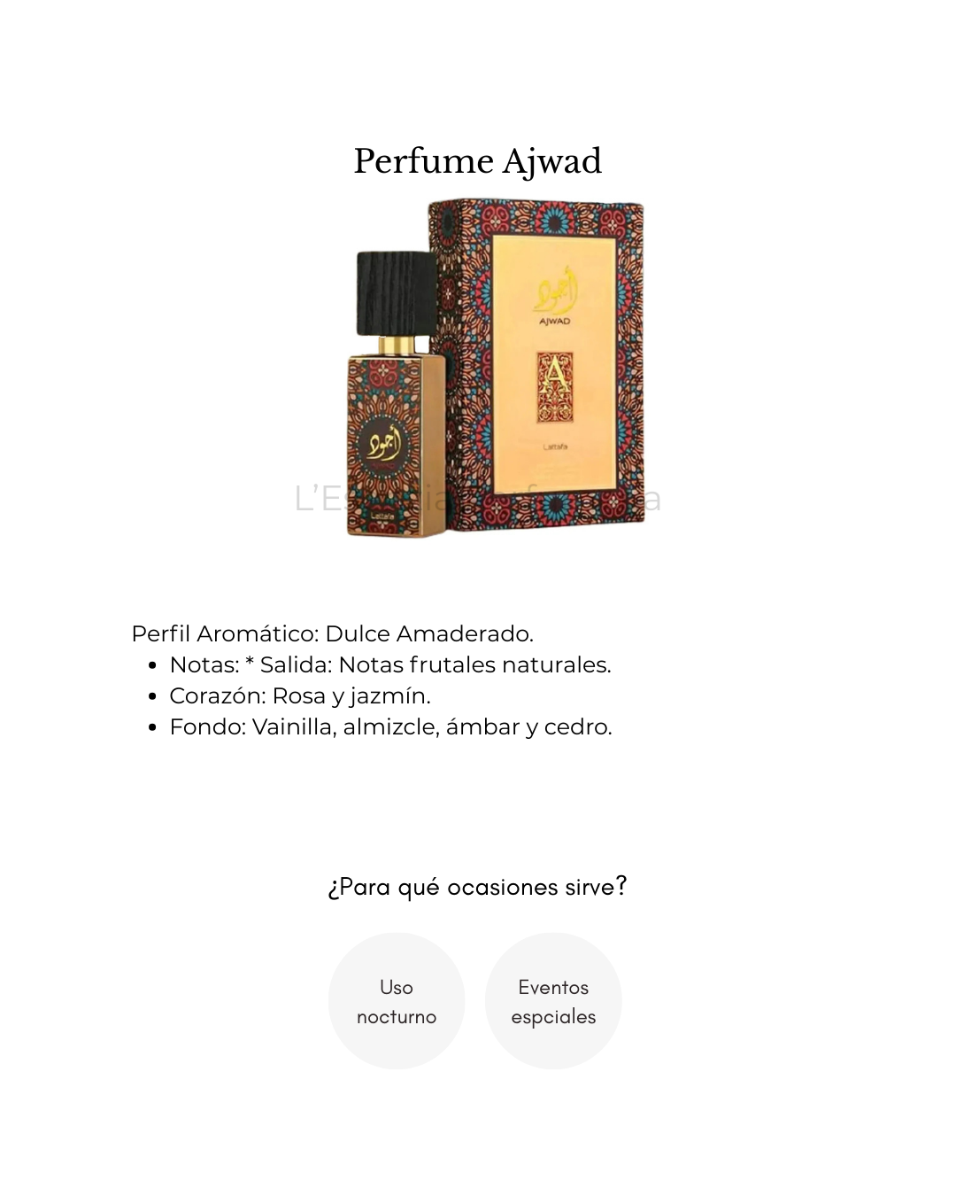 Perfume Ajwad Lattafa
