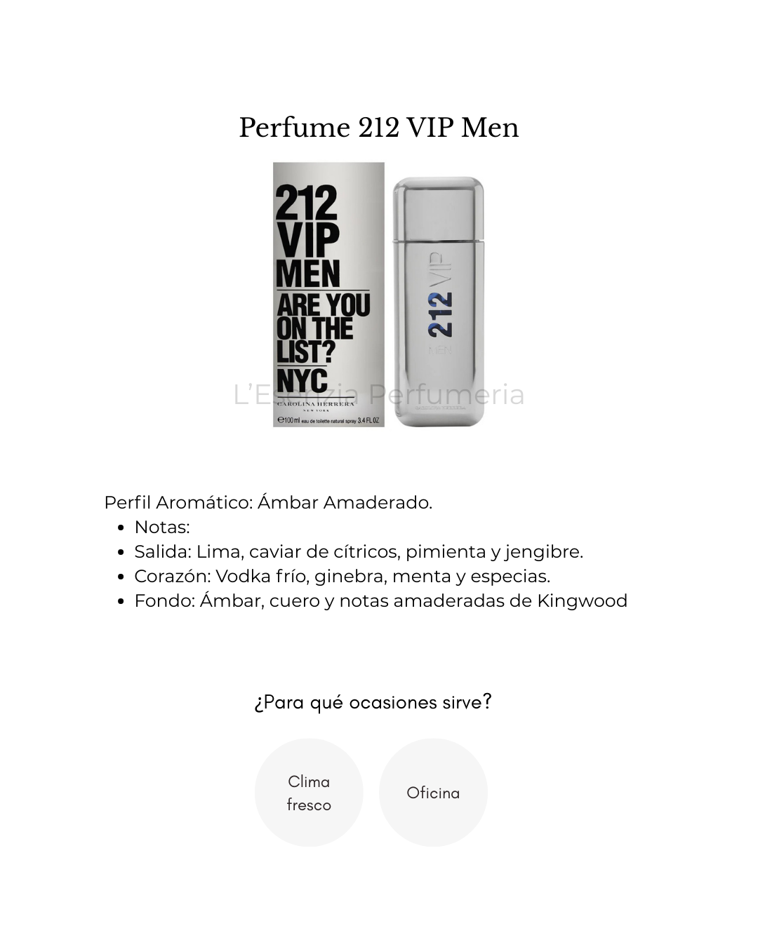Perfume 212 VIP Men