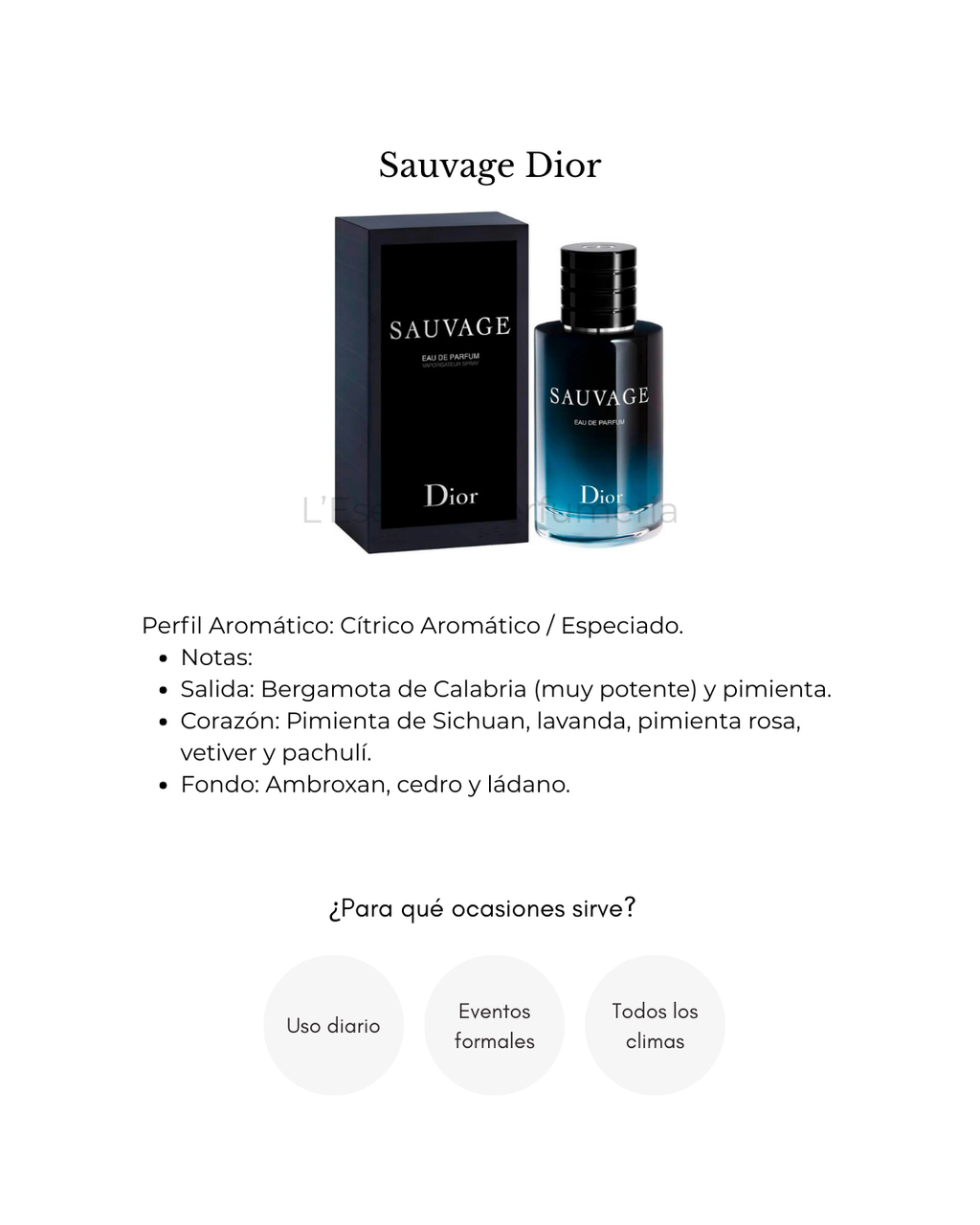 Perfume Sauvage Dior