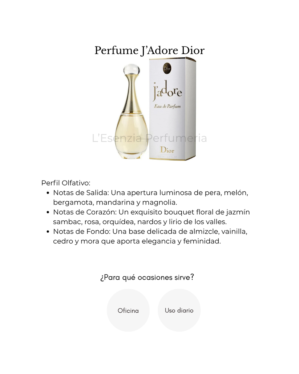 Perfume J'adore Dior