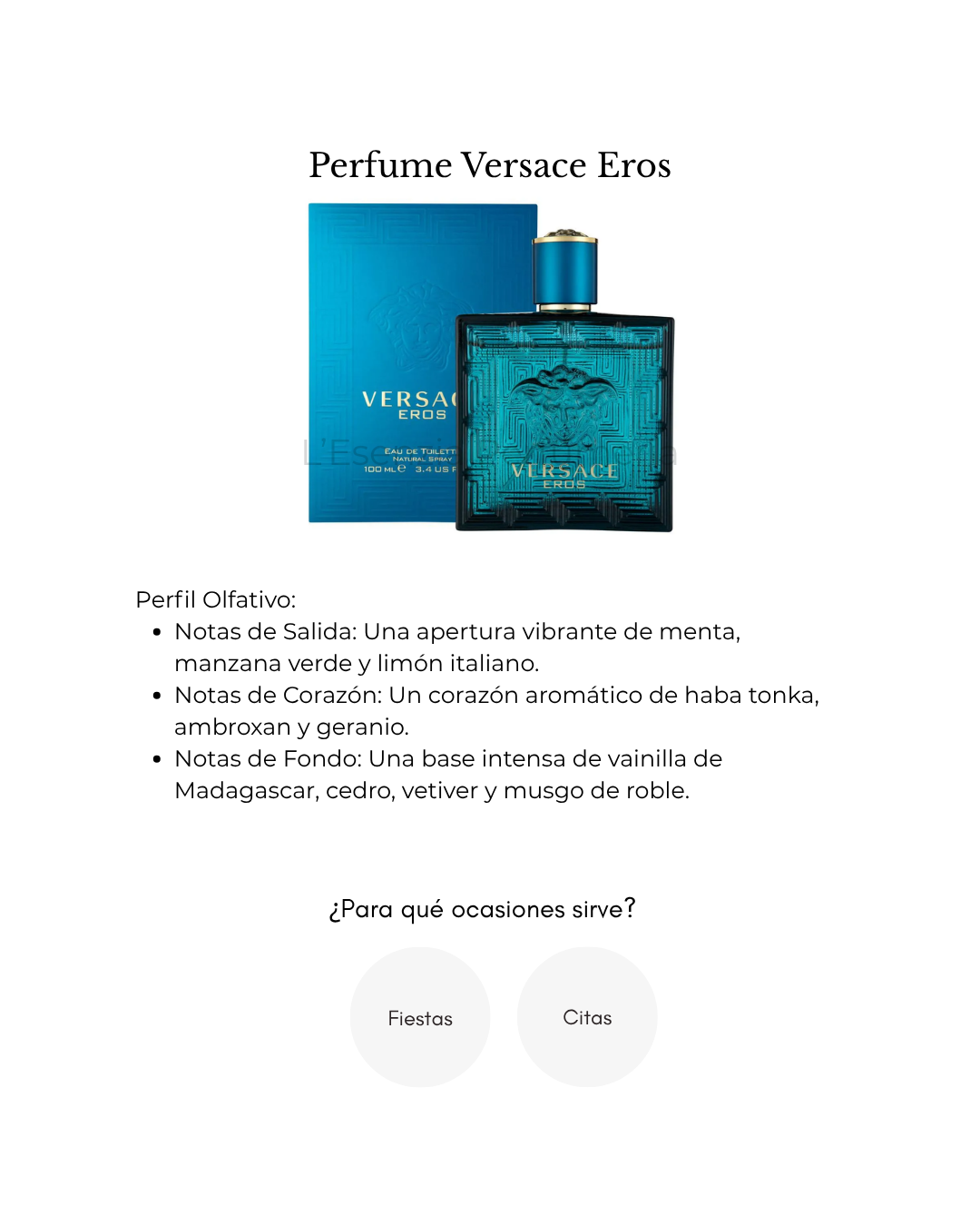 Perfume Versace Eros