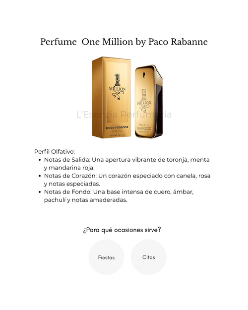 Perfume  One Million by Paco Rabanne