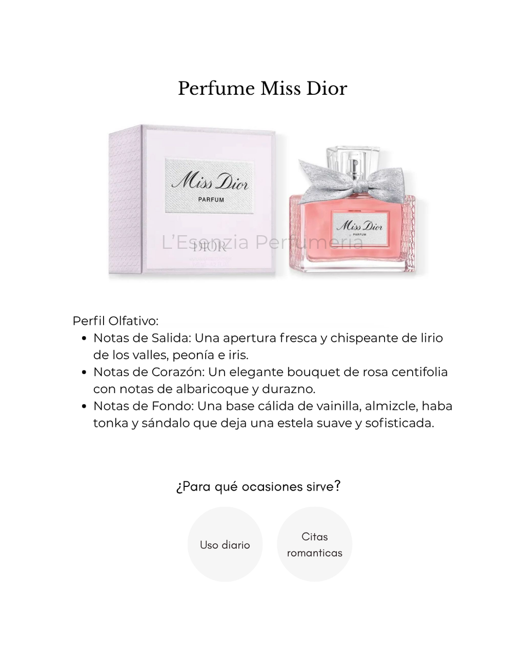 Perfume Miss Dior 100 ML