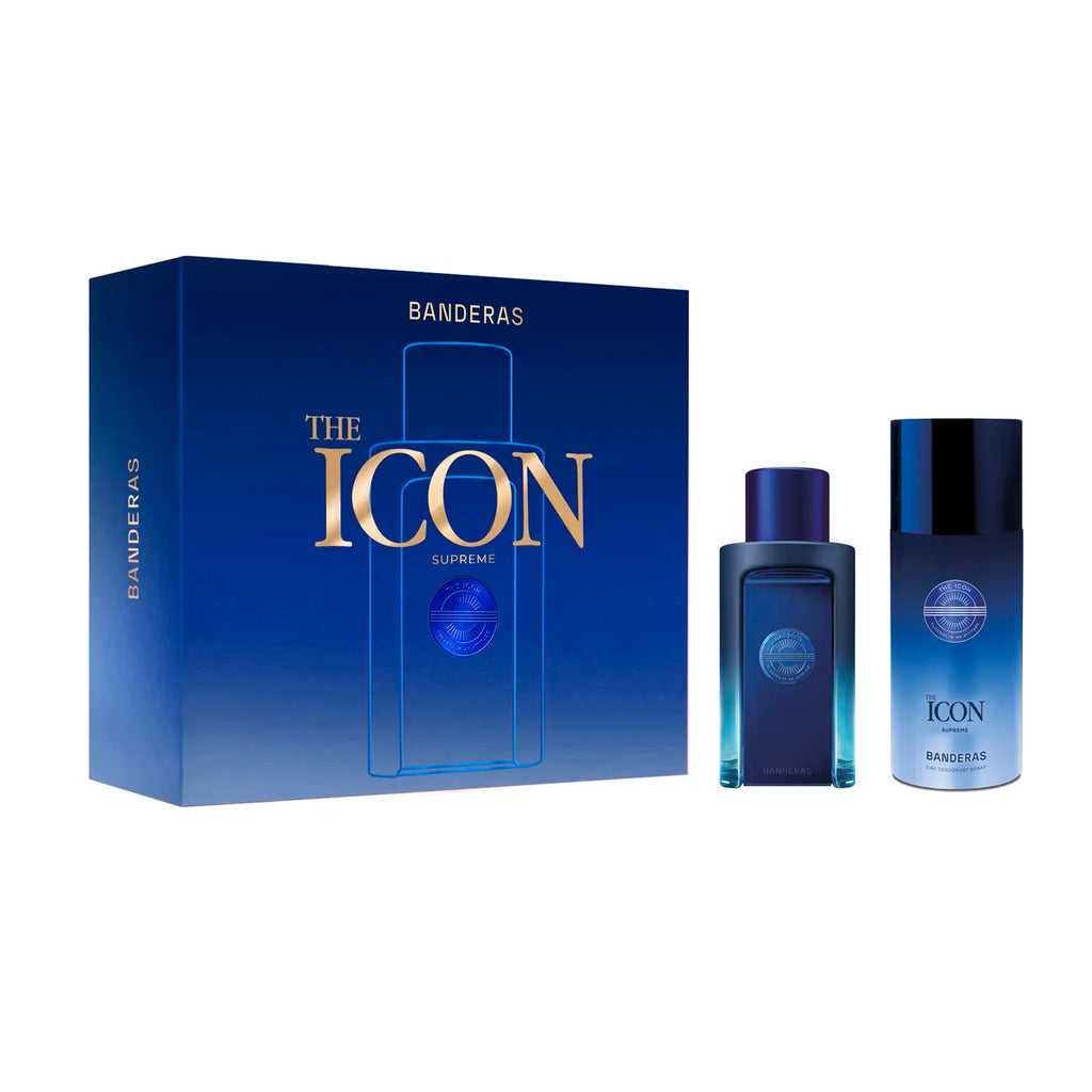 Set de Perfume Hombre Banderas Incluye The Icon Supreme for Men 100 ml + Desodorante Original