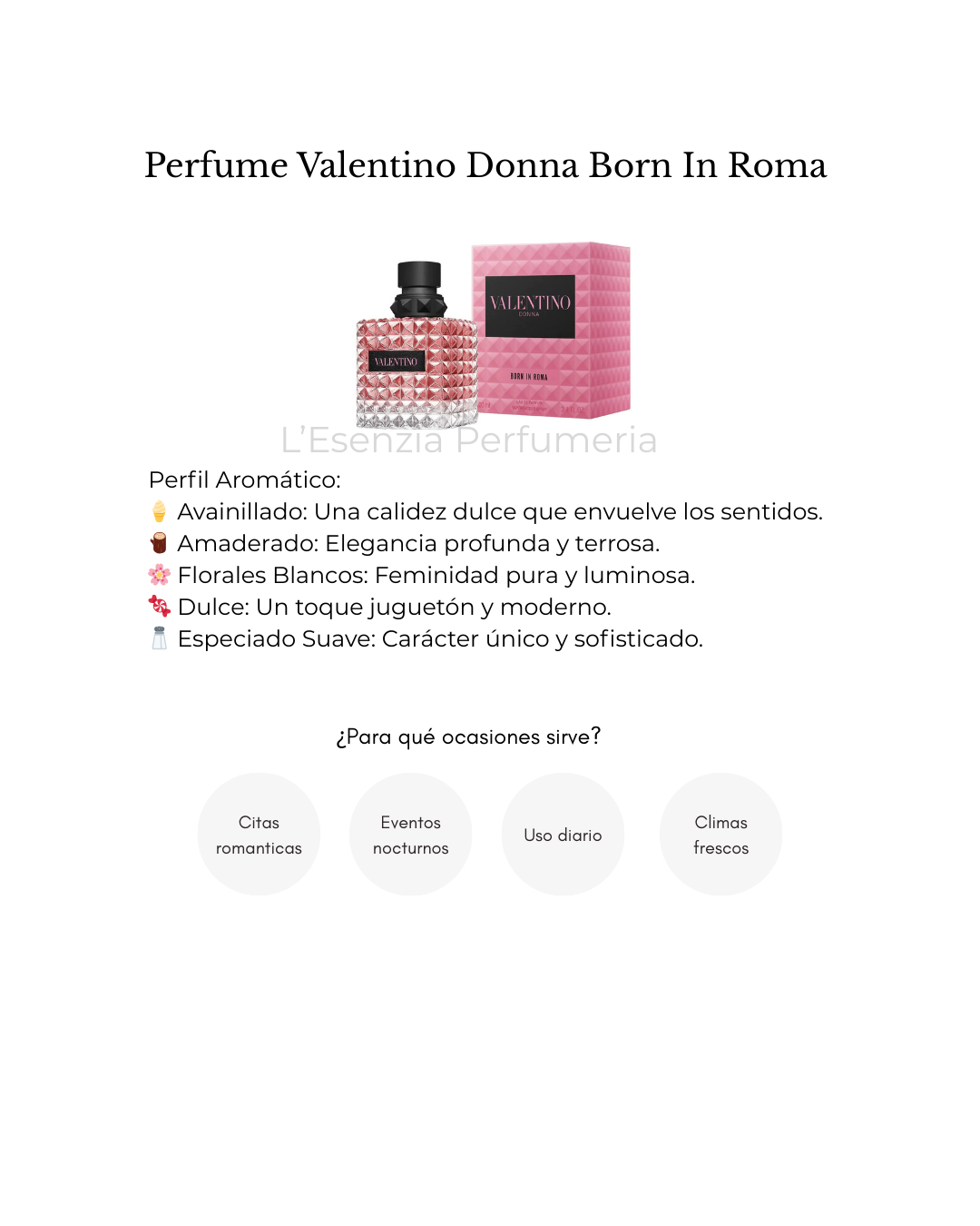 Perfume Valentino Donna Born In Roma - Eau De Parfum - 100ml - Mujer