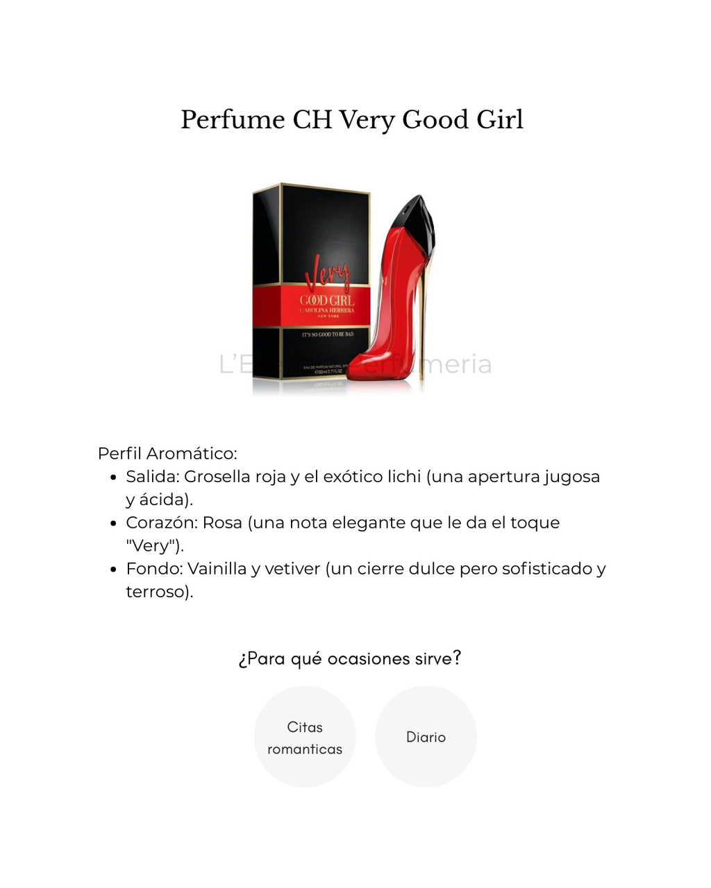 Perfume CH Very Good Girl